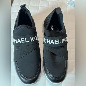 Michael Kors Black Slip-On Sneakers with Elastic Band